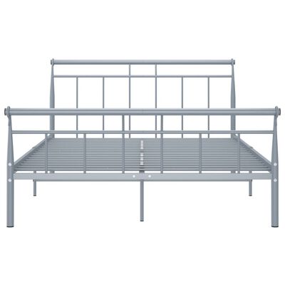 vidaXL Cadru de pat, gri, 140x200 cm, metal