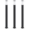 vidaXL St&acirc;lpi iluminatori 3 buc 110 cm Negru IP44