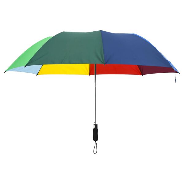 vidaXL Umbrelă pliabilă automată, multicolor, 124 cm