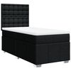 vidaXL Pat box spring cu saltea, negru, 90x190 cm, textil