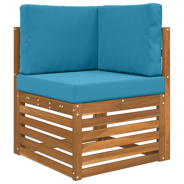 vidaXL Perna pentru canapea de exterior 3 pcs Albastru regal Poliester