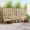 vidaXL Set de canapele de exterior cu pernă 7 pcs Natural și Bej