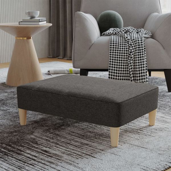 vidaXL Taburet, gri &icirc;nchis, 78x56x32 cm, material textil