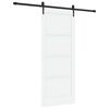 vidaXL Ușă glisantă ORKDAL 83 x 202 cm Lemn masiv de pin Alb și negru