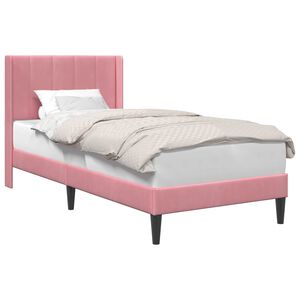 vidaXL Cadru de pat cu headboard Roz 80 x 200 cm Catifea