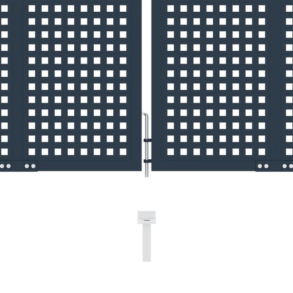 vidaXL Poartă de gard, antracit, 306 x 200 cm, oțel