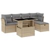 vidaXL Set canapele de grădină cu perne, 6 piese, bej, poliratan