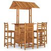 vidaXL Set mobilier de bar de grădină, 5 piese, lemn masiv de acacia