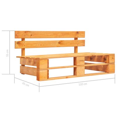 vidaXL Set mobilier paleți, 4 piese, maro miere, lemn de pin tratat