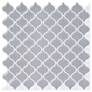 vidaXL Placă Lanturn 10 pcs Gri 27 x 27 cm Poliuretan și PET