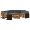 vidaXL Set de canapele de exterior 10 buc. Natural și Antracit