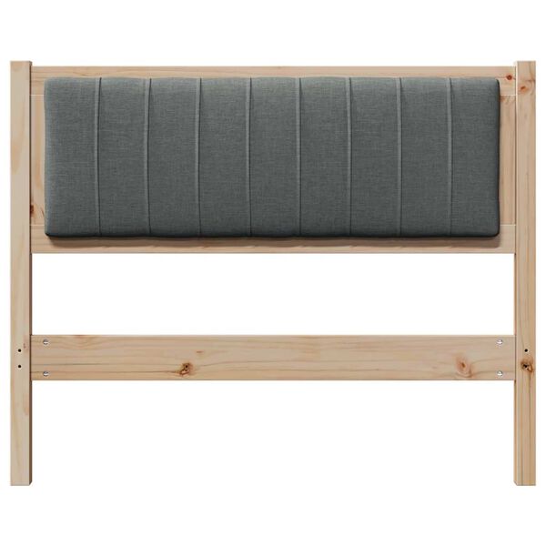 vidaXL Tăblie tapițată cu headboard Maro 100 cm Lemn de pin masiv