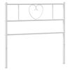 vidaXL Tăblie de pat de schimb metalică, alb, 75 cm