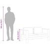 vidaXL Canapea de grădină cu pernă, alb crem, 140 cm, lemn de acacia