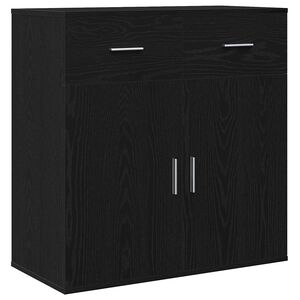 vidaXL Bufet Stejar Negru 78 x 38 x 80 cm Lemn prelucrat