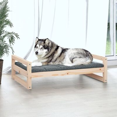 vidaXL Pat pentru câini, 105,5x75,5x28 cm, lemn masiv de pin