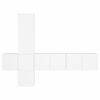 vidaXL Unități TV de perete, 5 piese, alb, lemn prelucrat