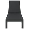 vidaXL Șezlong 1-persoană Negru 60 x 200 x 27cm poliratan