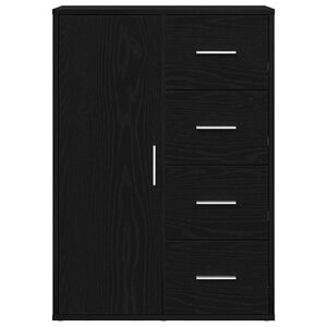vidaXL Bufet Stejar Negru 60 x 31 x 84 cm Lemn prelucrat