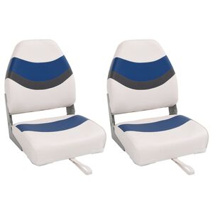 vidaXL Scaune pliabile pentru barcă 2 buc. cu spătar &icirc;nalt 44x38x55 cm