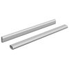 vidaXL Șină pentru dressing 2 buc. Argintiu 372 x 15 x 29 mm