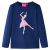 vidaXL Tricou de copii cu m&acirc;neci lungi, bleumarin, 128