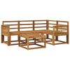 vidaXL Set de canapele de exterior 5 pcs natural Lemn Solid de Acacia