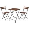ProGarden Set mobilier bistro, 3 piese, negru