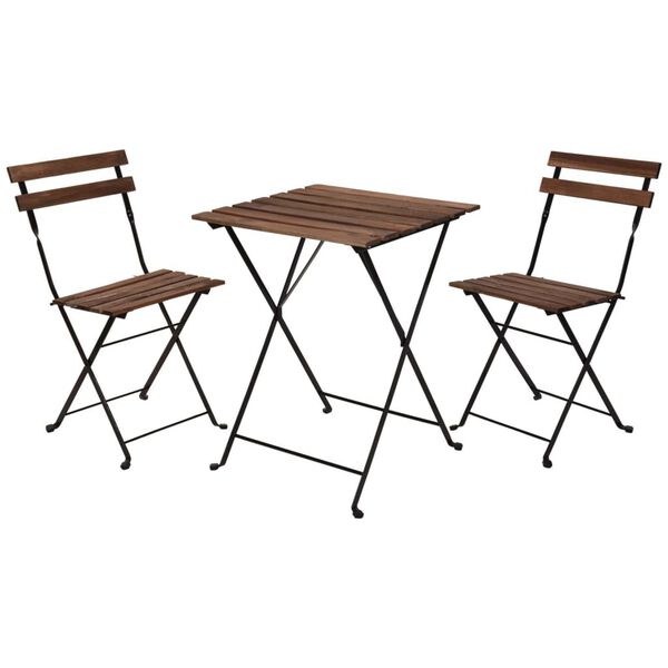 ProGarden Set mobilier bistro, 3 piese, negru