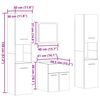 vidaXL Set mobilier de baie, 4 piese, stejar sonoma, lemn prelucrat