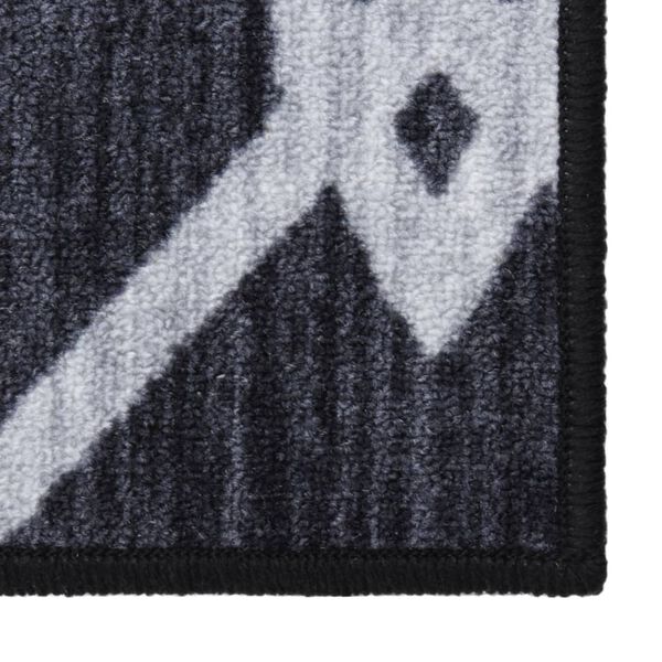 vidaXL Covor traversă, negru, 80x300 cm