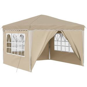 vidaXL Cort de Petrecere Pop-up 288 x 288 x 245 cm Crem