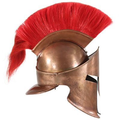 vidaXL Coif războinic grec, antichizat, joc de rol, arămiu, oțel