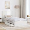 vidaXL Pat cu storage cu headboard Alb 90 x 200 cm Lemn compozit