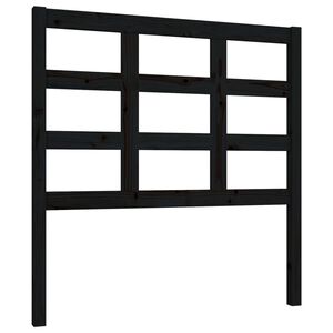 vidaXL Tăblie de pat, negru, 95,5x4x100 cm, lemn masiv de pin