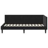 vidaXL Cadru de pat colțar cu headboard Negru 100 cm x 200 cm Catifea