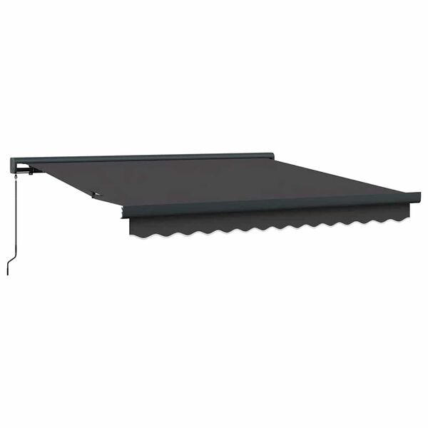 vidaXL Copertină retractabilă, antracit, 3x2,5 m, textil și aluminiu