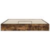 vidaXL Cadru de pat otoman Stejar Afumat 203 x 160 x 25 cm