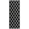 vidaXL Covor traversă BCF, alb și negru, 80x200 cm