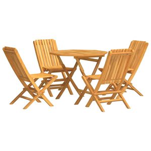 vidaXL Set masă pentru grădină, lemn masiv de tec, 5 piese