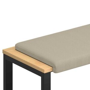 vidaXL Perna pentru bancă Catifea Texturată Nisipiu Ad&acirc;ncime 35 cm