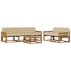 vidaXL Set de canapele de exterior cu pernă 6 pcs Natural și Bej
