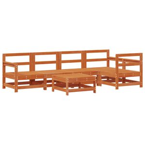 vidaXL Set de lounge pentru grădină 6 buc. Maro Ceară