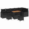 vidaXL Set de canapele pentru grădină 9 buc. Negru poliratan