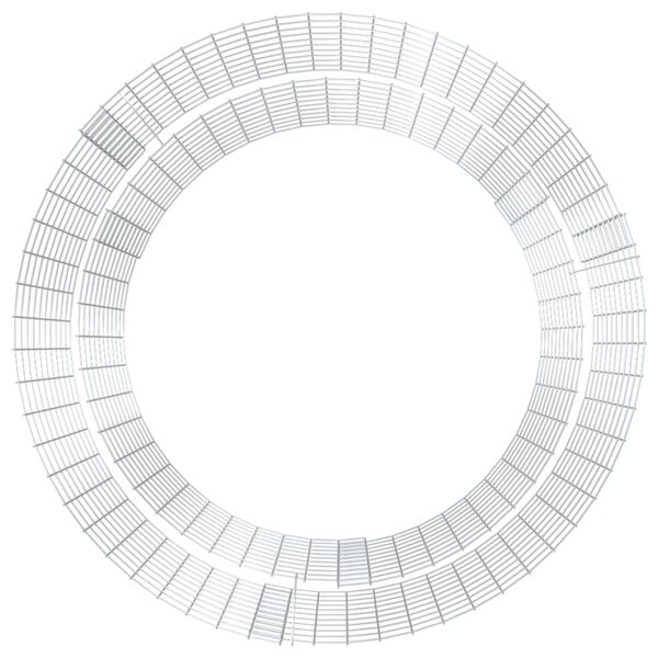 vidaXL Vatră de foc din gabion Ø 100 cm, fier galvanizat