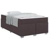 vidaXL Cadru de pat cu saltea Maro &icirc;nchis 120 x 190 cm țesătură