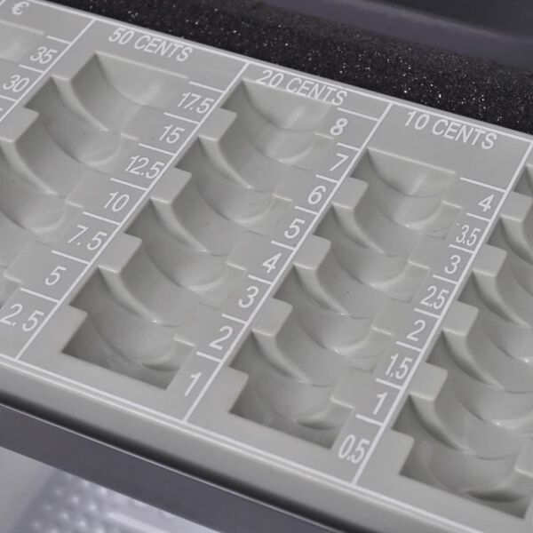 vidaXL Casetă de numerar cu tavă pentru monede