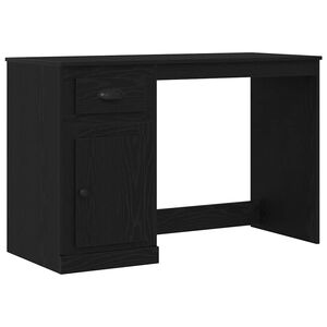 vidaXL Birou Stejar Negru 50 x 115 x 75 cm Lemn prelucrat