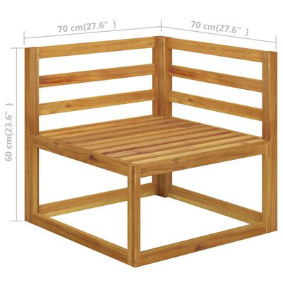 vidaXL Canapea de grădină cu 4 locuri, cu perne, lemn masiv de acacia