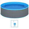 vidaXL Piscină cu valuri, skimmer suspendat cu pompă, gri, 350x90 cm